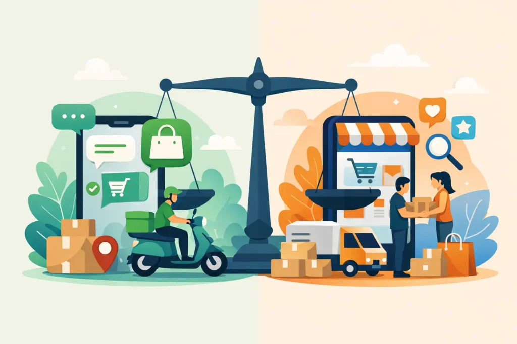 WhatsApp ou marketplace delivery: qual vende mais?
