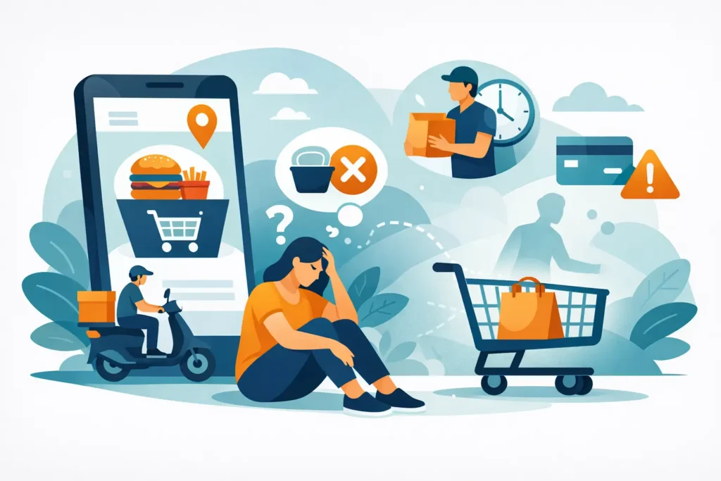 Por que clientes abandonam carrinho no delivery?