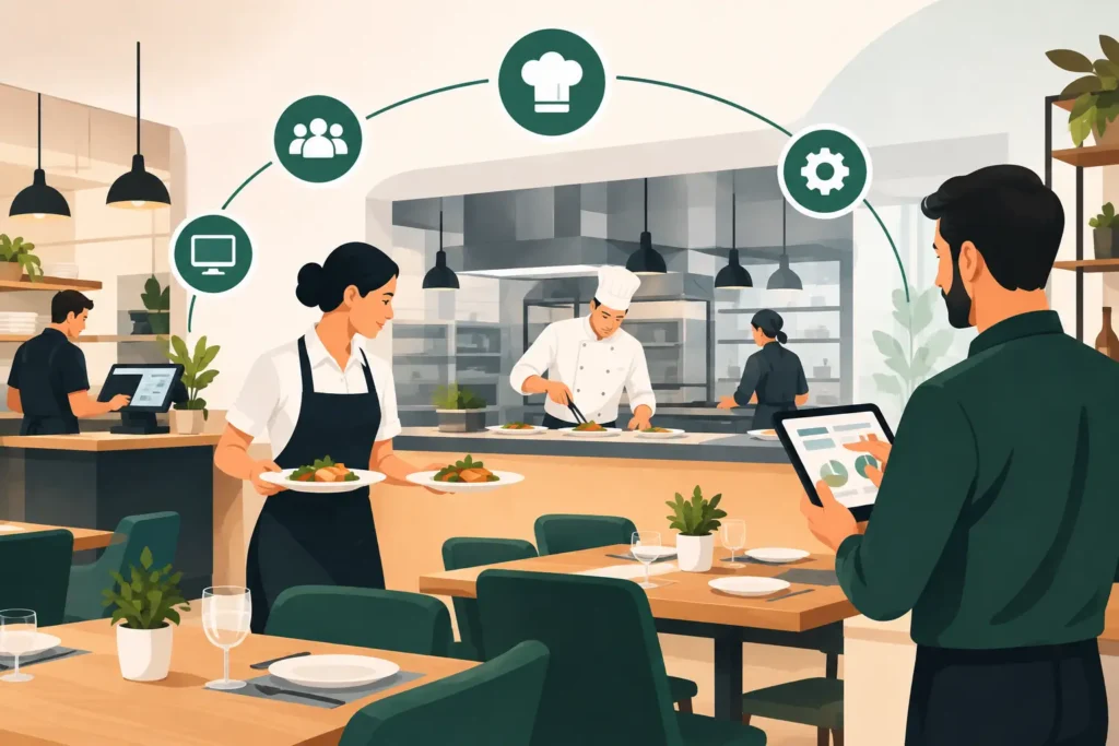 Casos de operação integrada em restaurantes