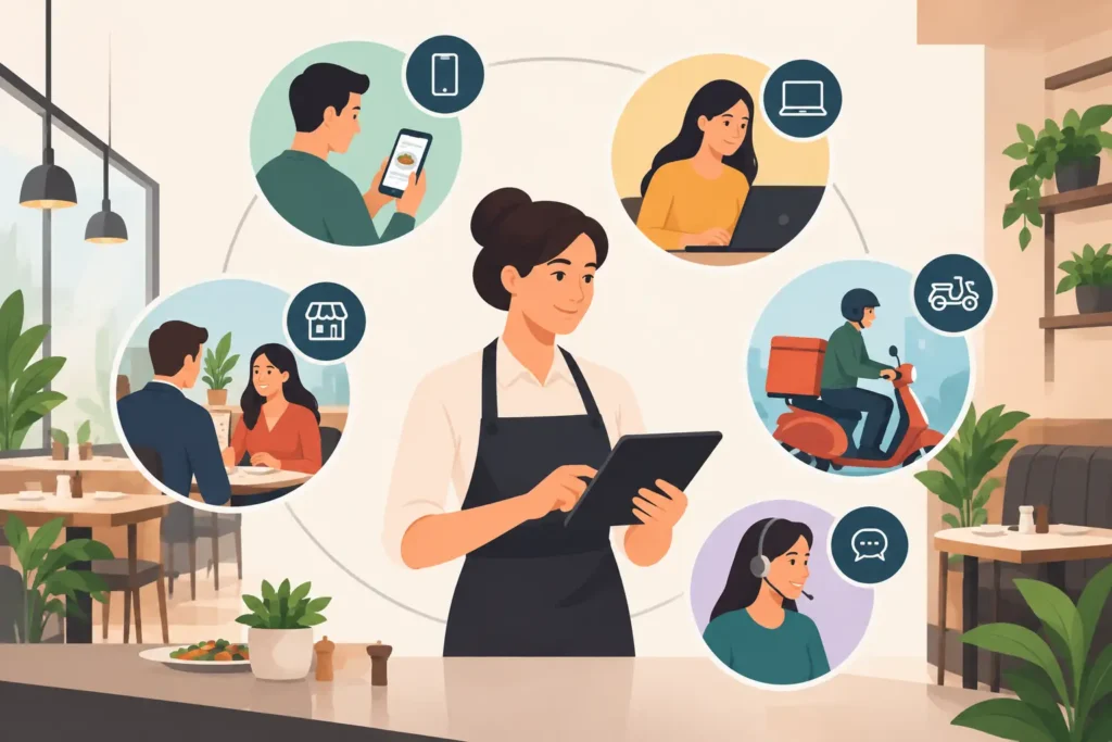 Guia de atendimento omnichannel para restaurantes
